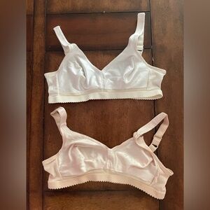 Lot Of 2 Vintage Cupid Bras Pin Up 60s 70s Sissy Bra 36B 36 B Cotton Blend